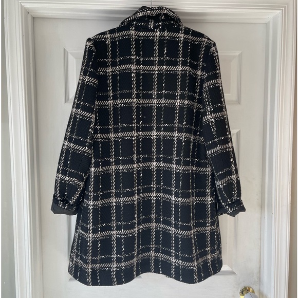SALE!!!!! NEW elegant Liz Claiborne tweed plaid coat XL fits large - Picture 7 of 13